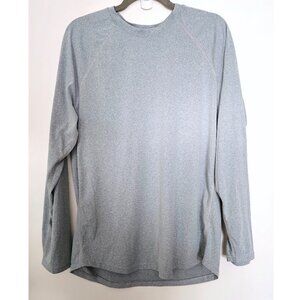 Myles Apparel Momentum Performance Long Sleeve Tee T-Shirt Top L Heather Sky